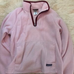 Patagonia baby pink fleece size S quarter zip